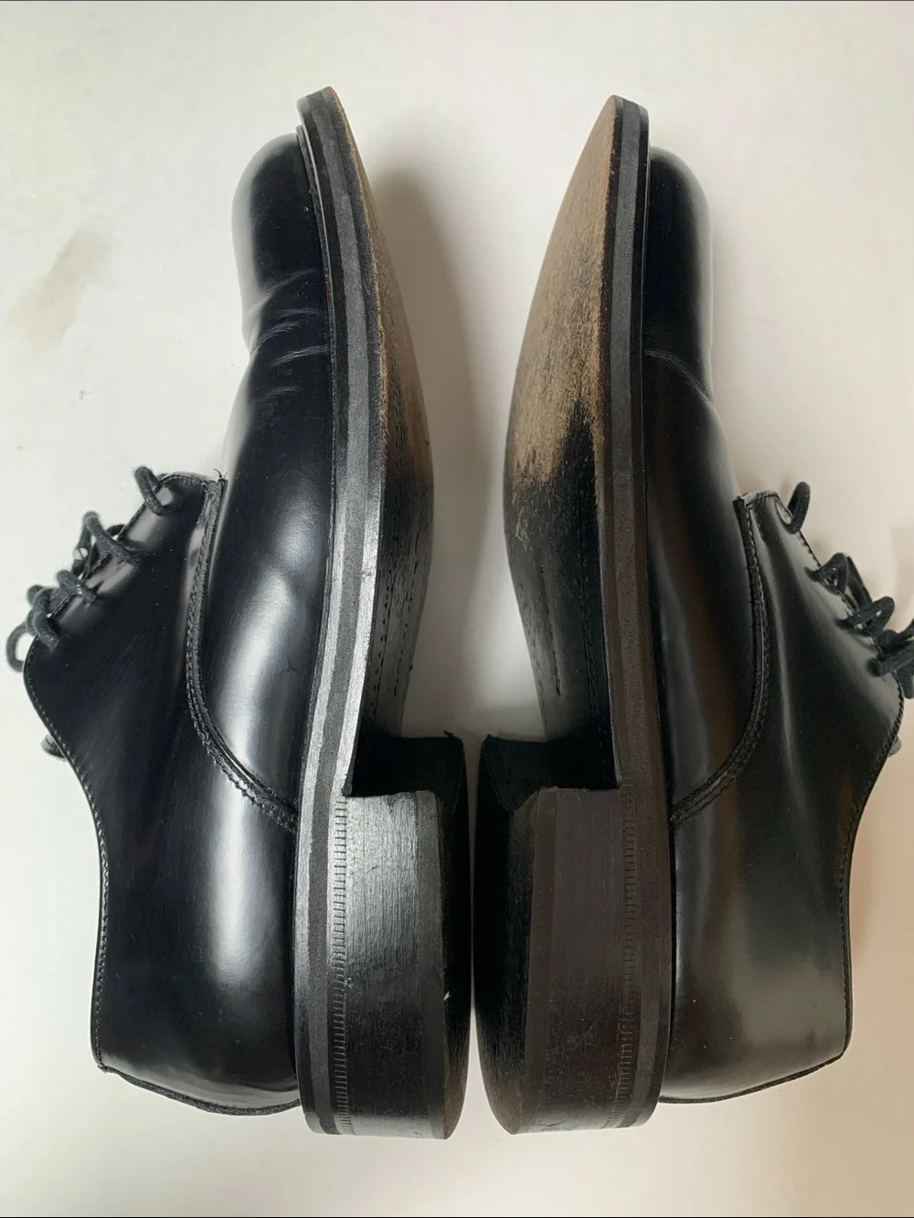 Paco Monjaro Men’s Black Leather Derby Shoes.  Pre-Owned.Made in Italy.Size:8.5.
